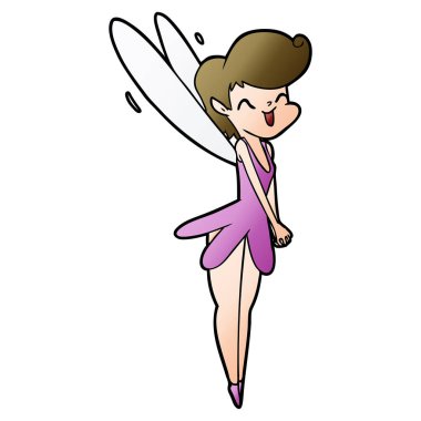 Çizgi Film Perisinin Vektör İllüstrasyonu