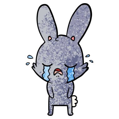 Tatlı çizgi film tavşanının vektör çizimi