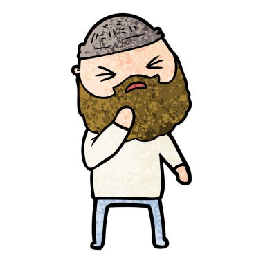 Sakallı çizgi film adamı.