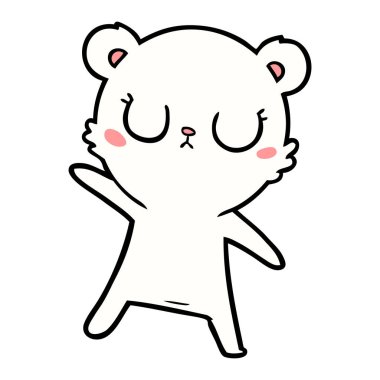 Kutup Ayısı Çizgi Filminin Vektör İllüstrasyonu