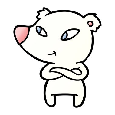 Kutup Ayısı Çizgi Filminin Vektör İllüstrasyonu