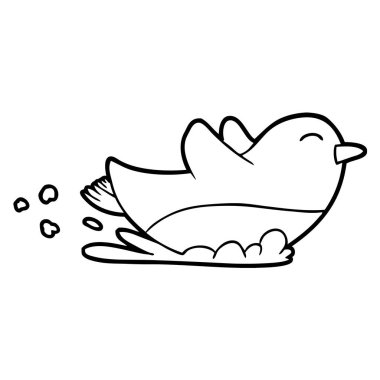 mutlu karikatür penguen vektör çizim