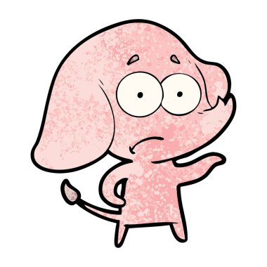 vektör çizim karikatür emin fil