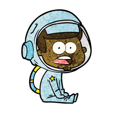 Çizgi film astronotunun vektör çizimi