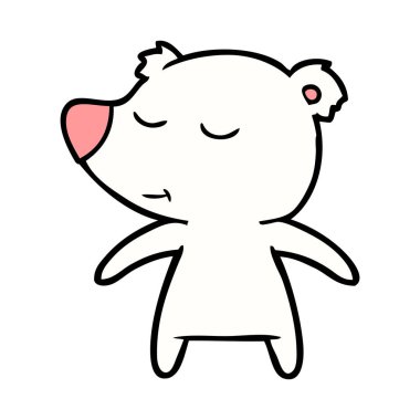 Kutup Ayısı Çizgi Filminin Vektör İllüstrasyonu