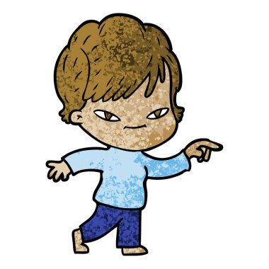 vektör çizim karikatür mutlu kadın