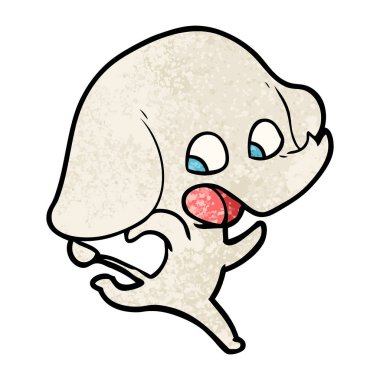 vektör çizim sevimli çizgi fil