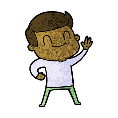 vektör çizim karikatür dostça adam 