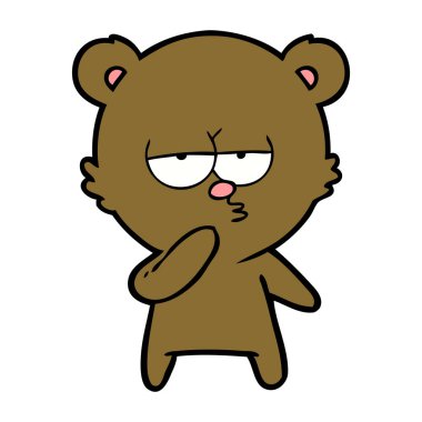 ayı çizgi film karakteri vektör çizim 