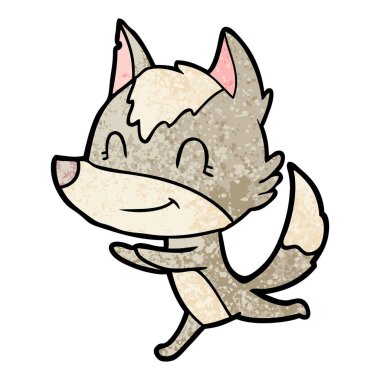 çalışan dostu karikatür kurt