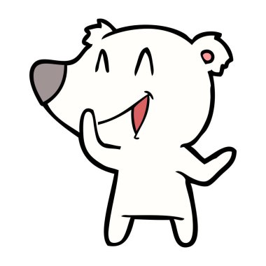 Kutup Ayısı Çizgi Filminin Vektör İllüstrasyonu