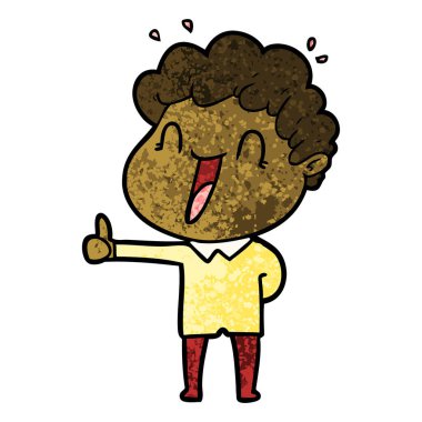 vektör çizim karikatür mutlu adam