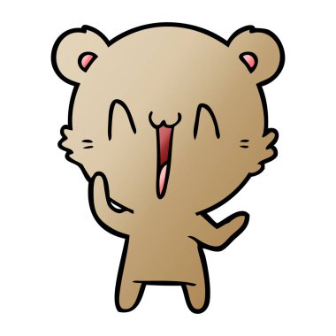 ayı çizgi film karakteri vektör çizim 