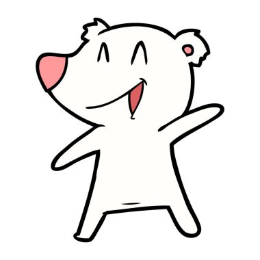 Kutup Ayısı Çizgi Filminin Vektör İllüstrasyonu