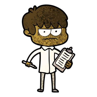 rahatsız çizgi film çocuk vektör çizim