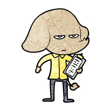 vektör çizim rahatsız çizgi fil