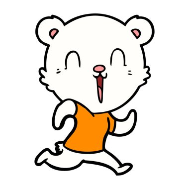 Kutup Ayısı Çizgi Filminin Vektör İllüstrasyonu