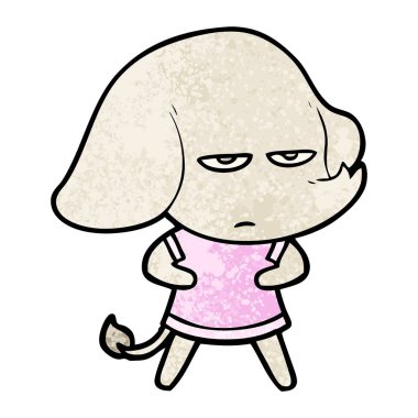 vektör çizim rahatsız çizgi fil