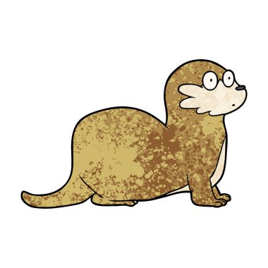 vektör çizim karikatür su samuru