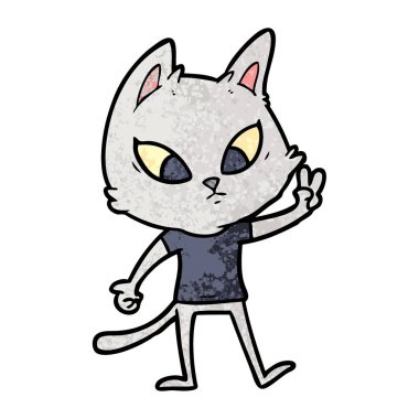 karışık karikatür kedi vektör çizim