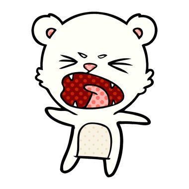 Kutup Ayısı Çizgi Filminin Vektör İllüstrasyonu