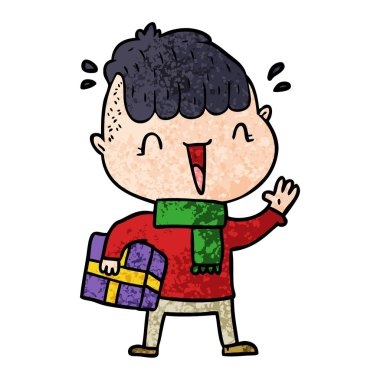 vektör çizim karikatür mutlu çocuk