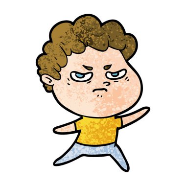 vektör çizim karikatür kızgın adam