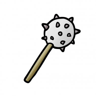 vektör çizim karikatür Ortaçağ topuz