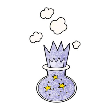 çizgi film sihirli iksir vektör çizim