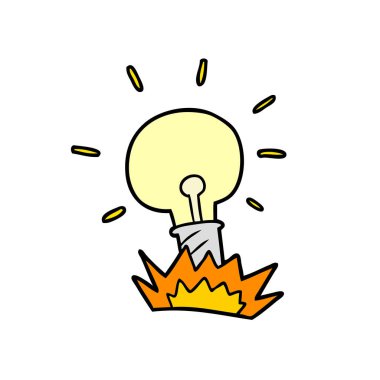 vektör çizim karikatür ampul