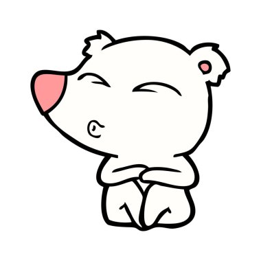 Kutup Ayısı Çizgi Filminin Vektör İllüstrasyonu