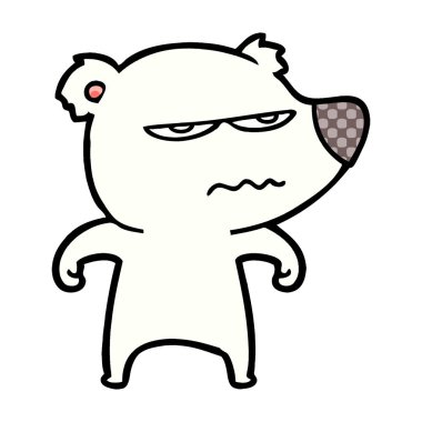 Kutup Ayısı Çizgi Filminin Vektör İllüstrasyonu