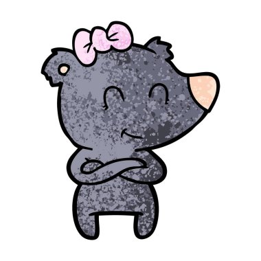 ayı çizgi film karakteri vektör çizim 