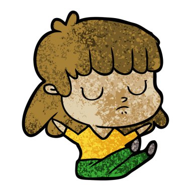 vektör çizim karikatür kayıtsız kadın