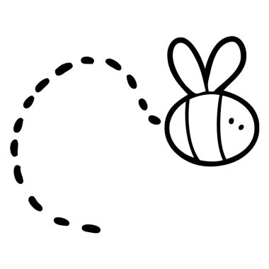 Çizgi film arısının vektör illüstrasyonu