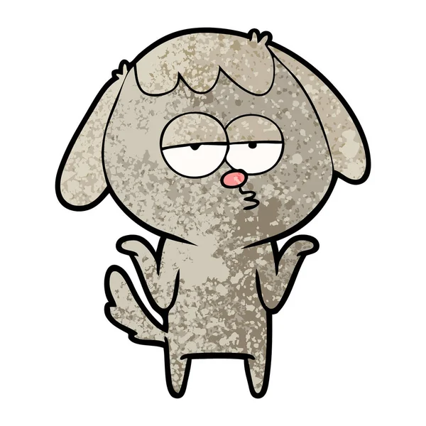 Vektorové Ilustrace Kreslené Pes Nudí — Stockový vektor