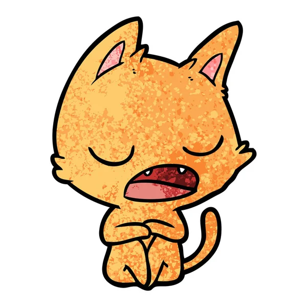 Ilustrație Vectorială Desenelor Animate Despre Pisici Vorbitoare — Vector de stoc