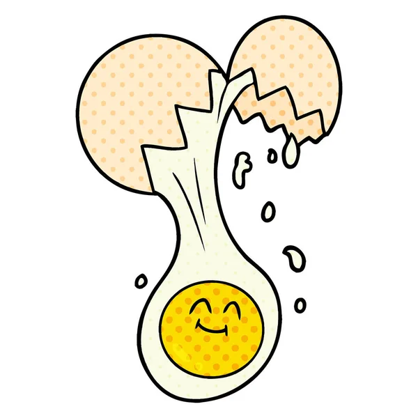 Vektör Çizim Karikatür Yumurta Sarısı — Stok Vektör