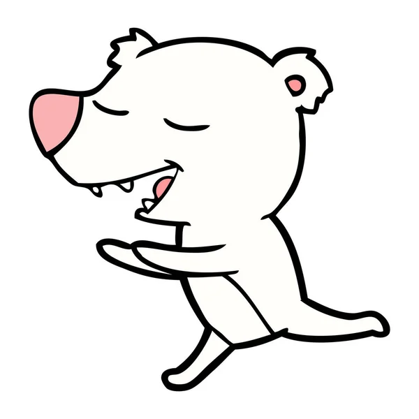 Vector Illustration Polar Bear Cartoon — 스톡 벡터