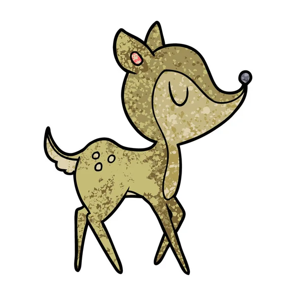 Vector Illustration Cartoon Cute Deer — Stock Vector