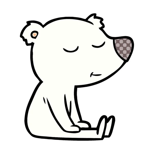 Feliz Oso Polar Dibujos Animados — Archivo Imágenes Vectoriales