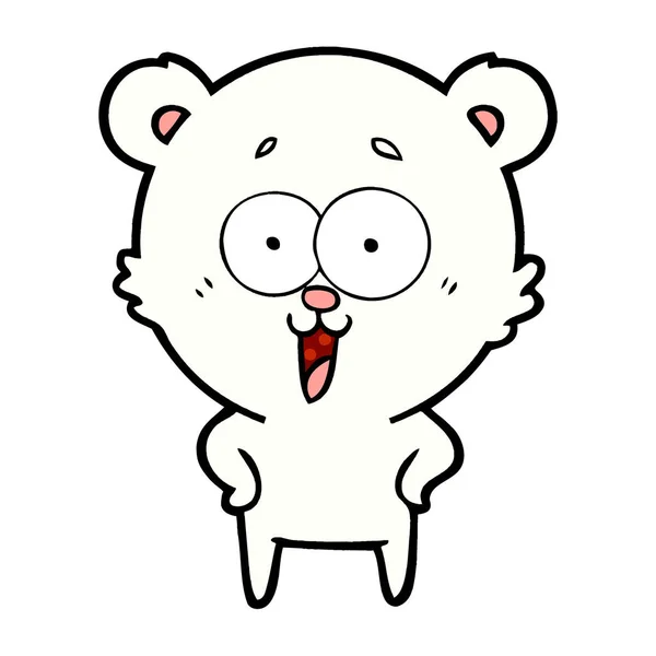 快乐北极熊卡通 — 图库矢量图片