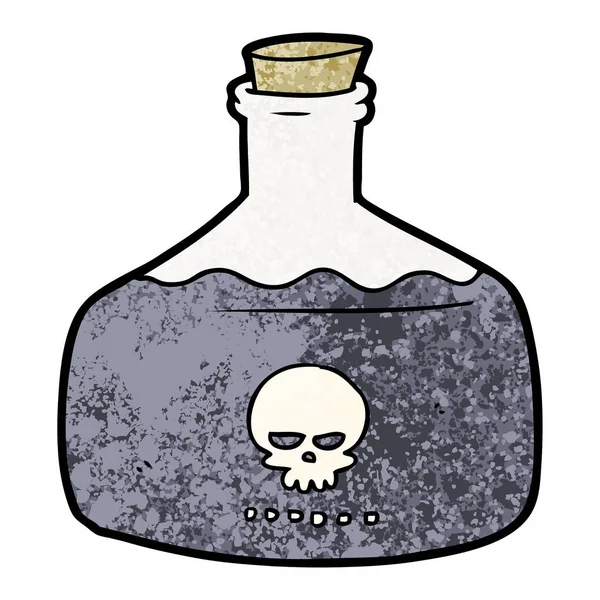 卡通小瓶刺客毒药 — 图库矢量图片