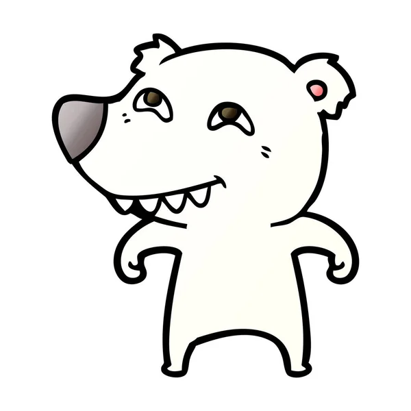 Vector Illustration Polar Bear Cartoon — 스톡 벡터