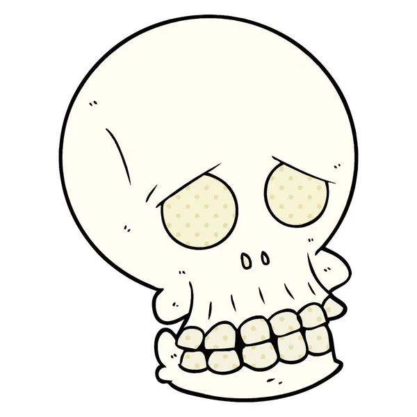 Ilustração Vetorial Crânio Dos Desenhos Animados —  Vetores de Stock