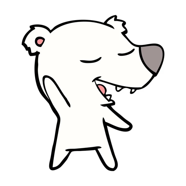Ilustración Vectorial Dibujos Animados Oso Polar — Archivo Imágenes Vectoriales