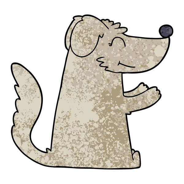 Vector Ilustración Feliz Perro Dibujos Animados — Archivo Imágenes Vectoriales