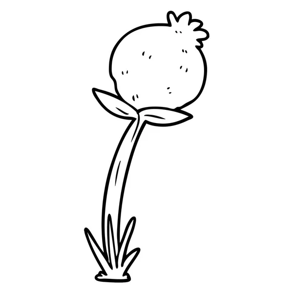 Vektorillustration Von Cartoon Mohn — Stockvektor