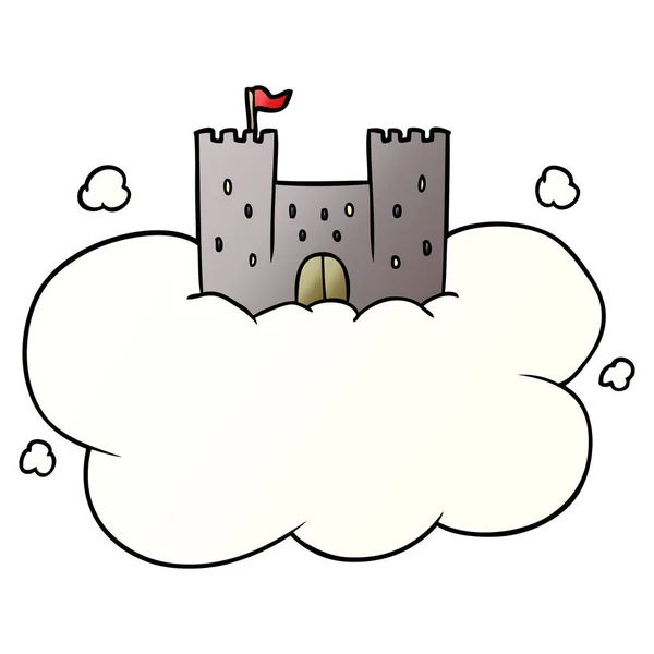 Cartoon Castle Sky — Stock Vector