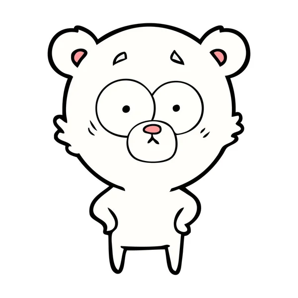 Vector Illustration Polar Bear Cartoon — 스톡 벡터